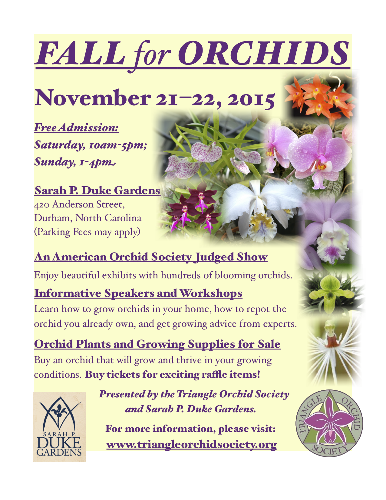 2015 Triangle Orchid Society Show